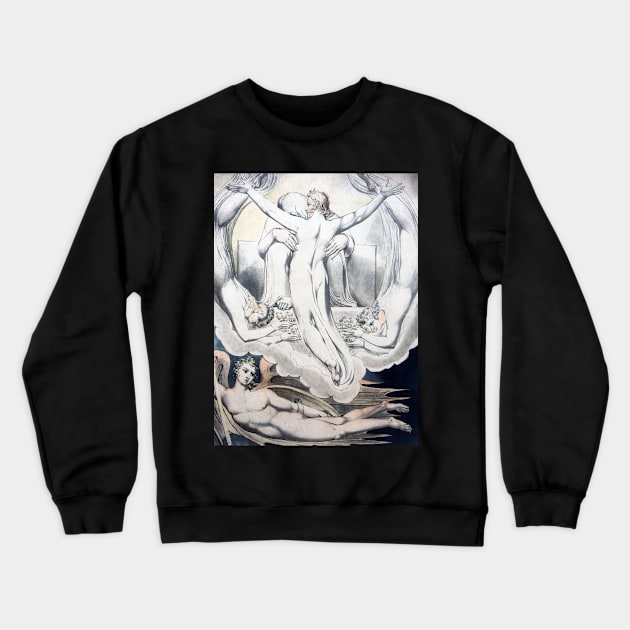 William Blake - Christ as the Redeemer of Man, 1808 Crewneck Sweatshirt by MurellosArt